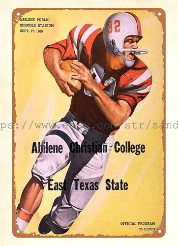 1960 college Football Program metal tin sign home decoration pieces