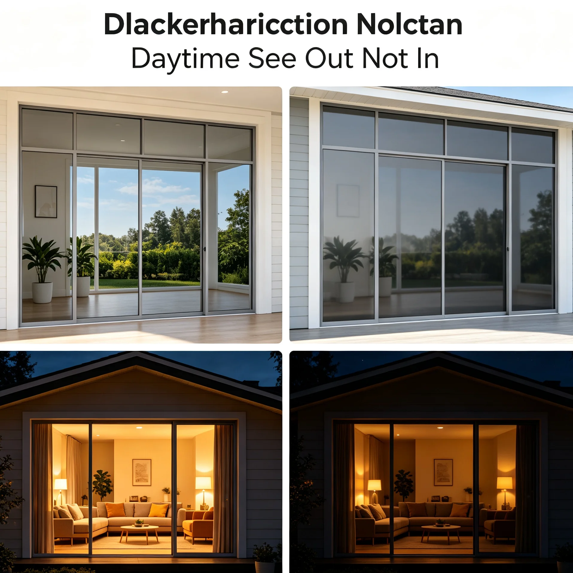 Static‑Cling One‑Way Mirror Window Film Black Silver Reflective Privacy UV Blocking Glass Tint, No Glue Reusable for Home Decora