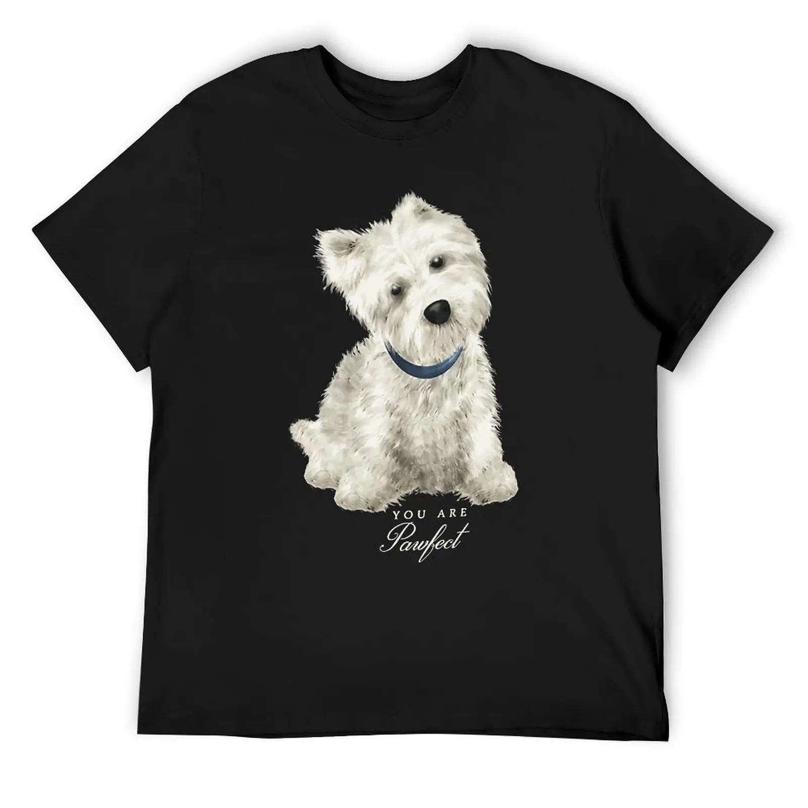 Sweet West Highland White Terrier Dog Westie Puppy T Shirt Harajuku Short Sleeve T-shirt 100% Cotton Graphics Tshirt Tops