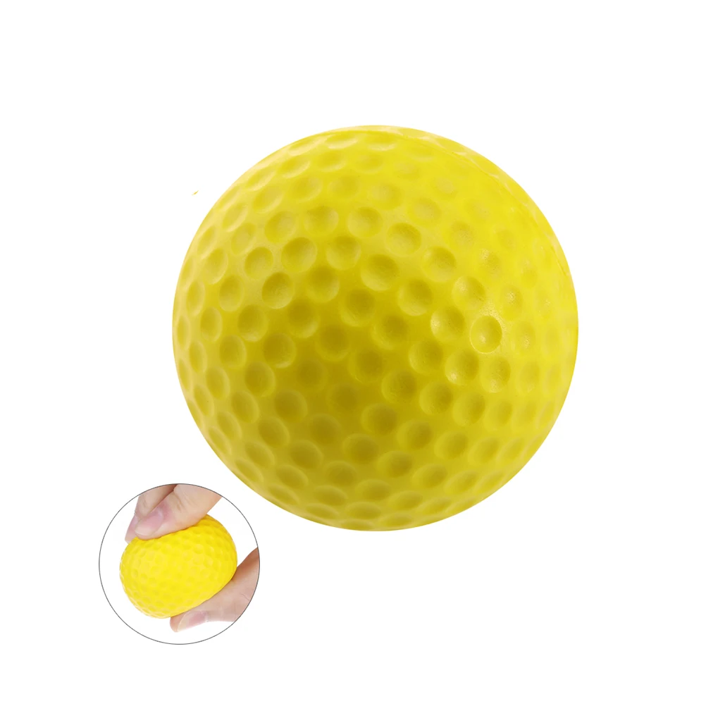 

5 Pcs Golf Yellow Practice Balls High Elastic Outdoor Full Shot Training Indoor Durable