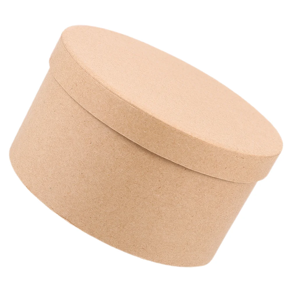 

DIY Kraft Paper Box Mens Gifts Round Boxes with Lids Wrapping For Holder Bridesmaid Cupcake