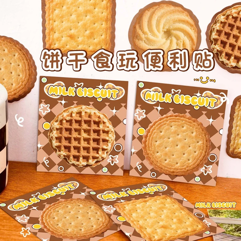 Office School Supplies Simulated Food and Toy Sticky Notes for Students Creative Message Tearable Special Shaped Biscuits Gift