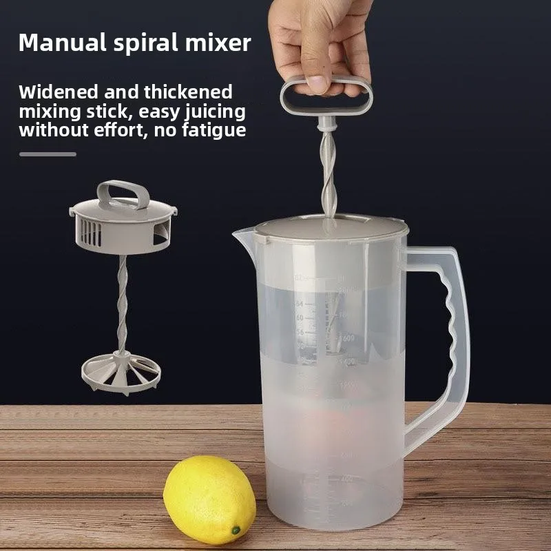 

New Manual Plastic Cold Brew Coffee Maker Lemon Cup Style Juicer Milk Tea Pot Stirring Functionality GZH011 Dining Utensils