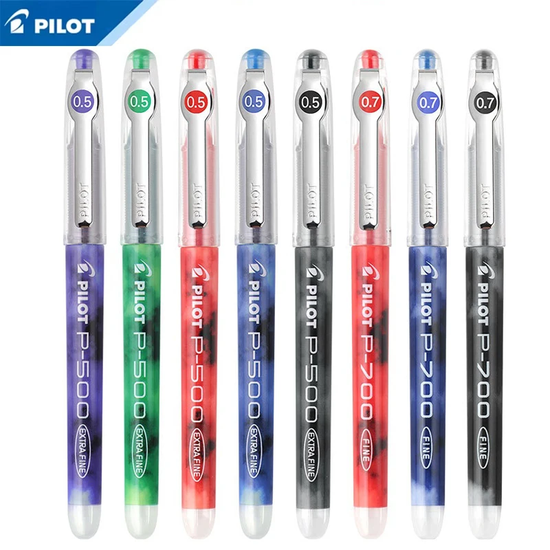 

PILOT P500/P700 6pc/12pc Gel Pen Set ,0.5mm/0.7mm Needle Tube Pen Tip Smooth Writing With Large Capacity Ink Japanese Stationery
