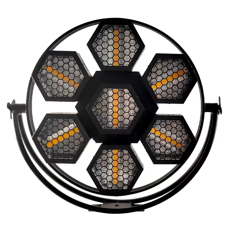 for ZY Mini 350W 7 Eye LED Matrix Light Retro Aluminum Alloy RGBW DMX512 Outdoor Stage Lighting AC90-230V Moving Head Effect