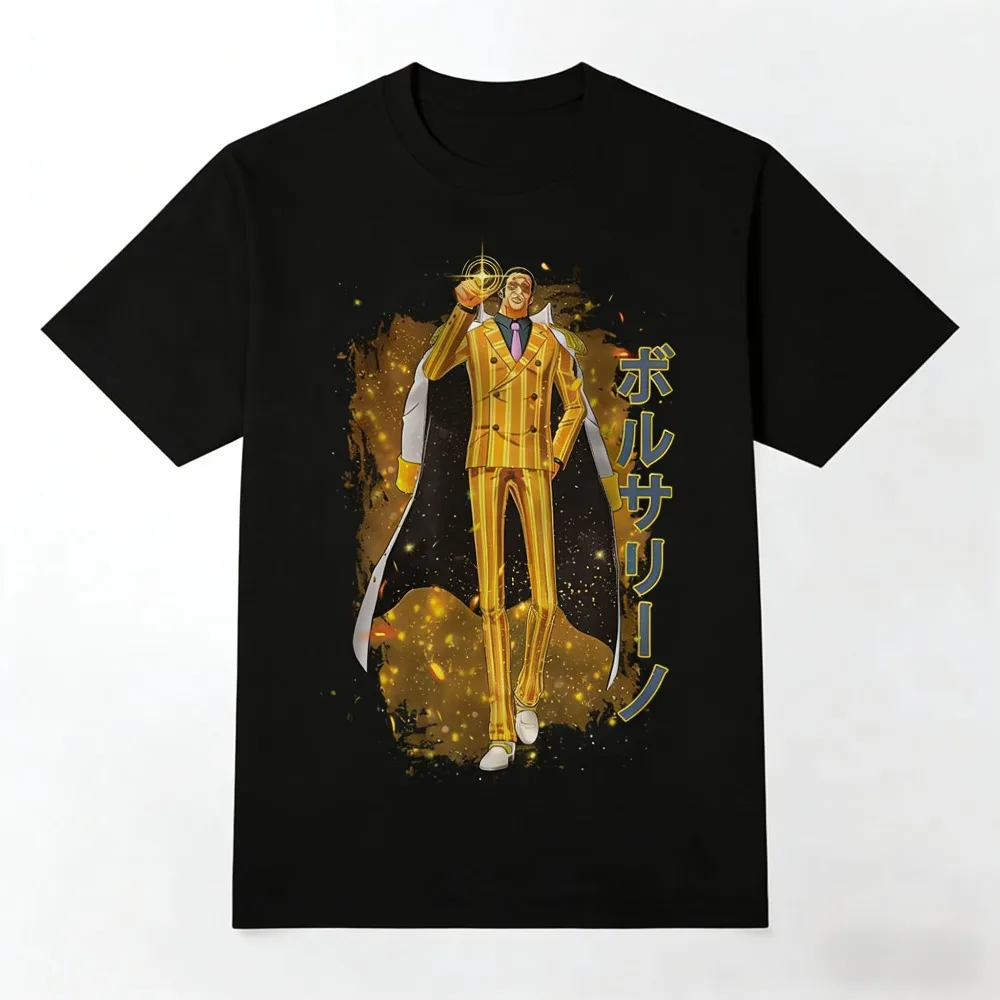 Nouveau T-shirt unisexe 2026 Hot Summer One Piece Light Speed Admiral Kizaru, imprimé anime populaire, décontracté, pour parents et enfants