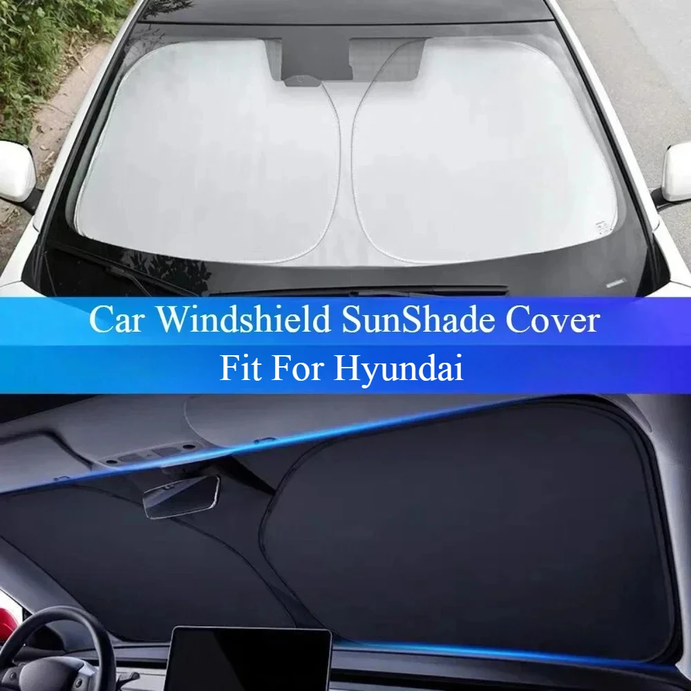 

Fit For Hyundai Elantra Creta Ix35 Ix45 I10 I30 I40 Tucson Solaris Car Windshield SunShade Cover Anti UV Car Accessories