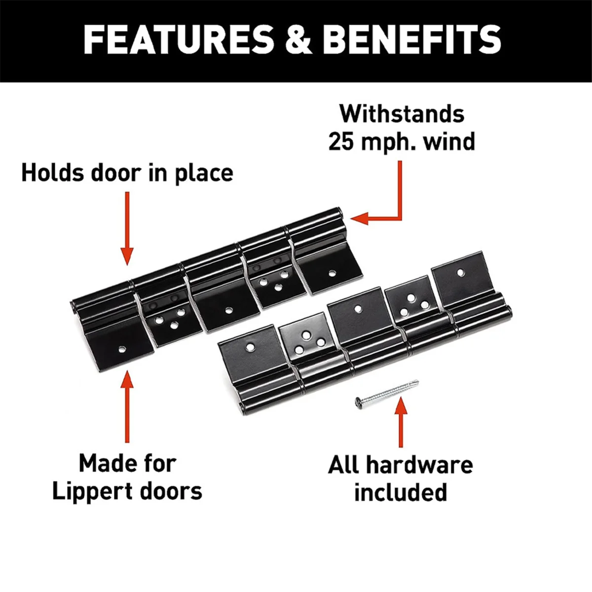 RV Entry Door Friction Hinge Kit for 5Th Wheel, Travel Trailer and (Pack of