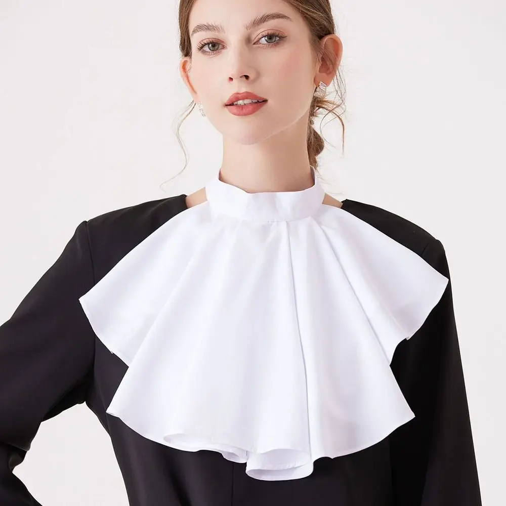 Detachable Renaissance Collar Elegant Layered Elizabethan Neck Ruff Victorian Costume Opera Ruffled Collar
