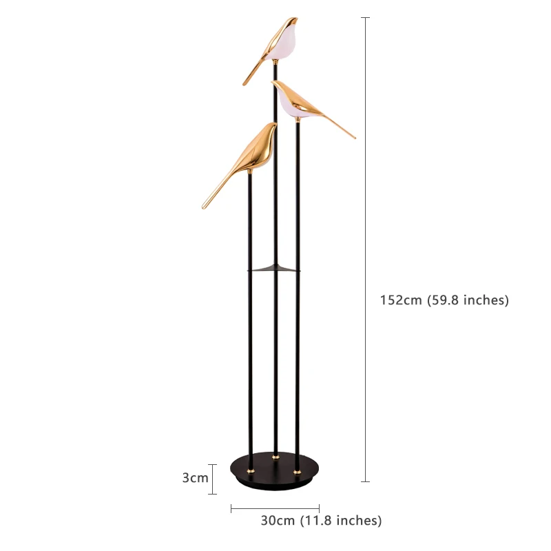 

Гостиная Спальня Офис Читание с 3-мя лампочками Стоячий высокий торшер