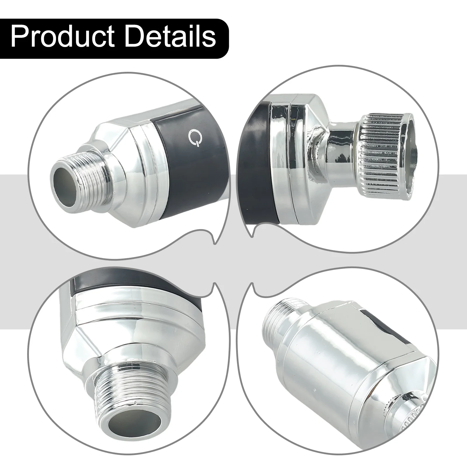 

Бытовой термометр для душа со светодиодным дисплеем температуры, совместимый с душевыми трубками 1/2 дюйма и ручными душевыми насадками