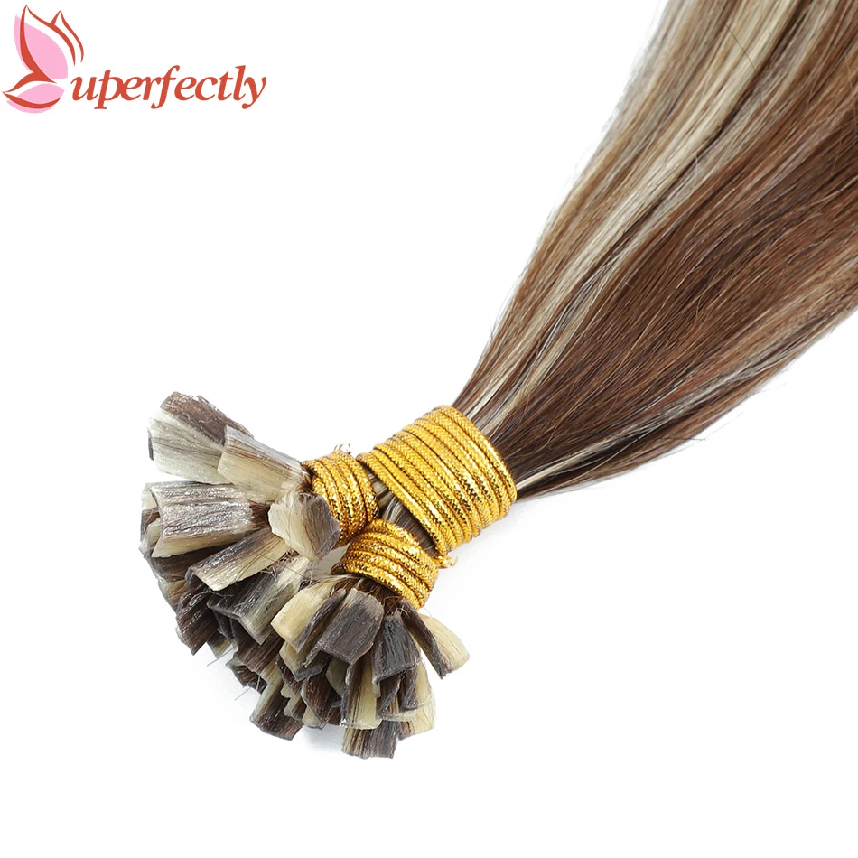 Uperfectly V Tip Hair Extensions  Straight Fusion Keratin Hair Extensions 100% Real Human hair Pre Bonded Human Hair Extensions