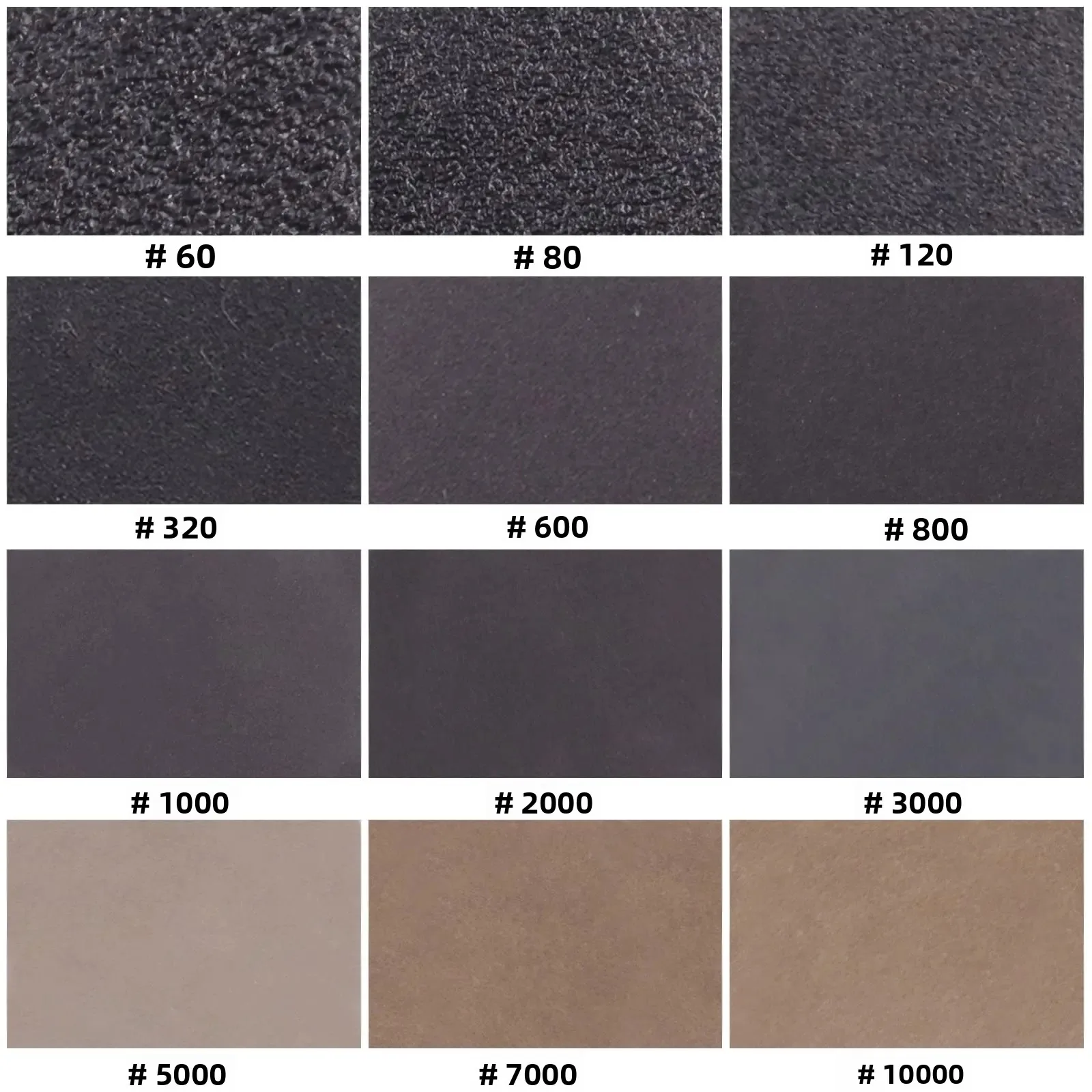 Papel de lija húmedo y seco de 1 pulgada, gancho y bucle de 126 piezas con almohadillas de respaldo, grano surtido de 60-10000, para pulir madera y