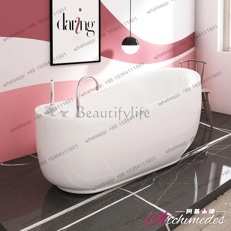 

Independent double-layer acrylic docking bathtub, large space single bathtub AJ-6019