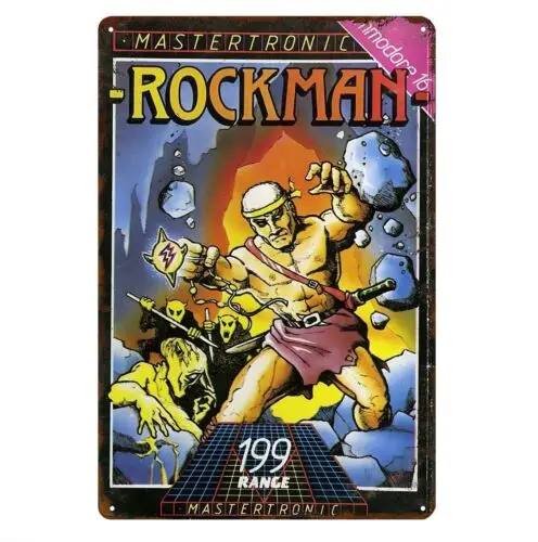 Rockman Commodore Amiga Retro Video Game Metal Poster Tin Sign 20*30cm