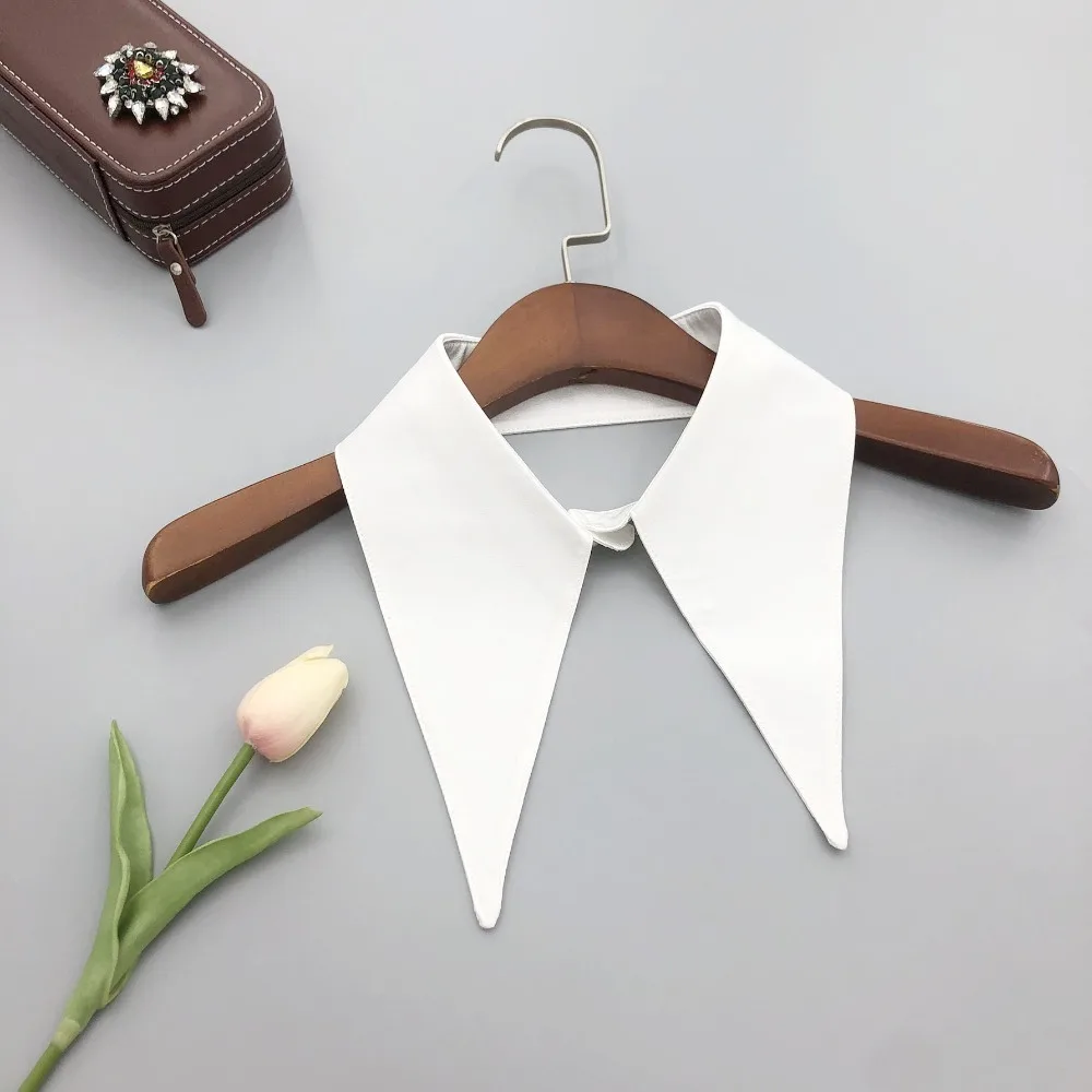 

Dacron Fake Collar Simplicity Solid Color Shirt Collar False Lapel Blouse