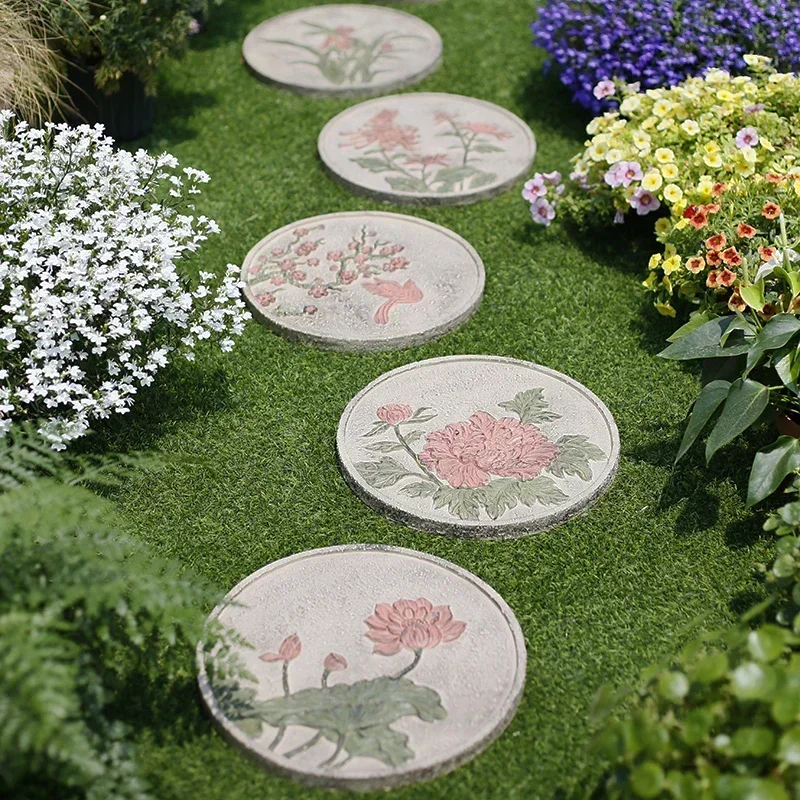 A Garden Pedal Stone Garden Decoration Small Yard Decoration Outdoor Stepping