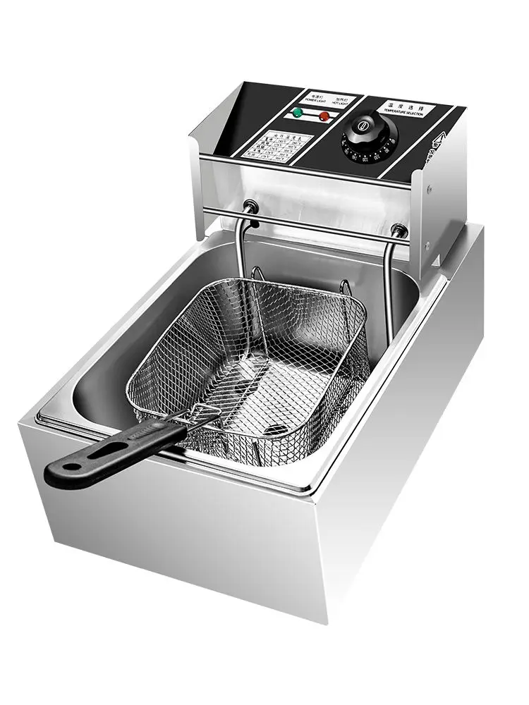 Factory Commercial  Deep Fryer with 2 Tanks 16L Industrial Cooking Pot for Fried Chicken Chops French Fries