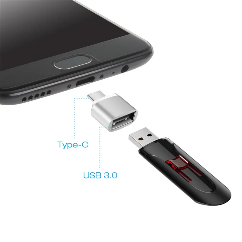 Mini Charge Accessories Adapter USB 3.0 Converter USB to Type C Transmission Phone OTG Cable for Samsung Xiaomi huawei OnePlus