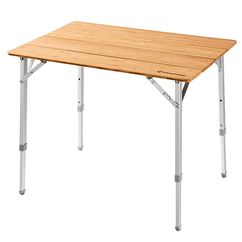 Outdoor folding table, portable camping bamboo table