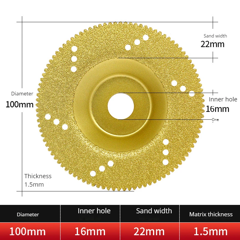 4 Cal 100mm lutowane próżniowo kółko do diamentowa tarcza szlifierska kubka pasuje do 16mm altany granit marmur żelaznej stalowej do szlifowania