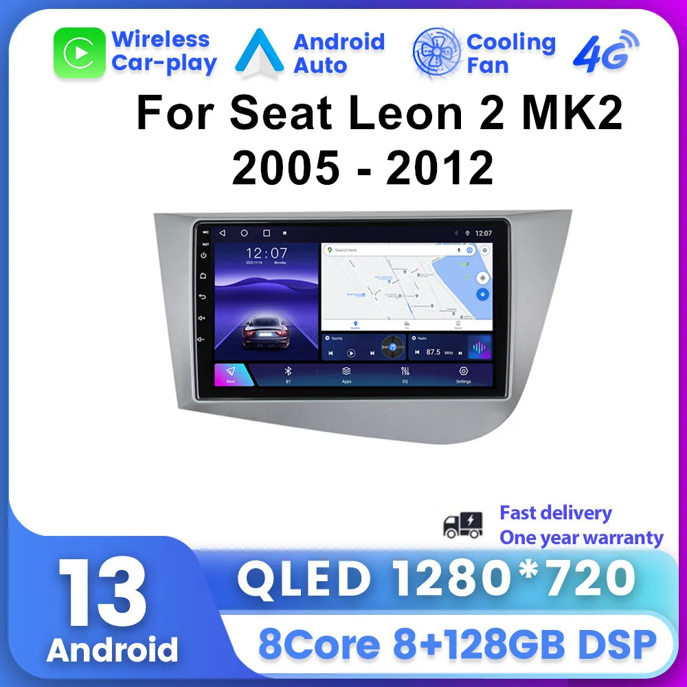 

For Seat Leon 2 MK2 LHD 2002 - 2012 Android Intelligent System 2 Din Car Radio Multimedia Video Player Navi DVD 4G Audio Carplay