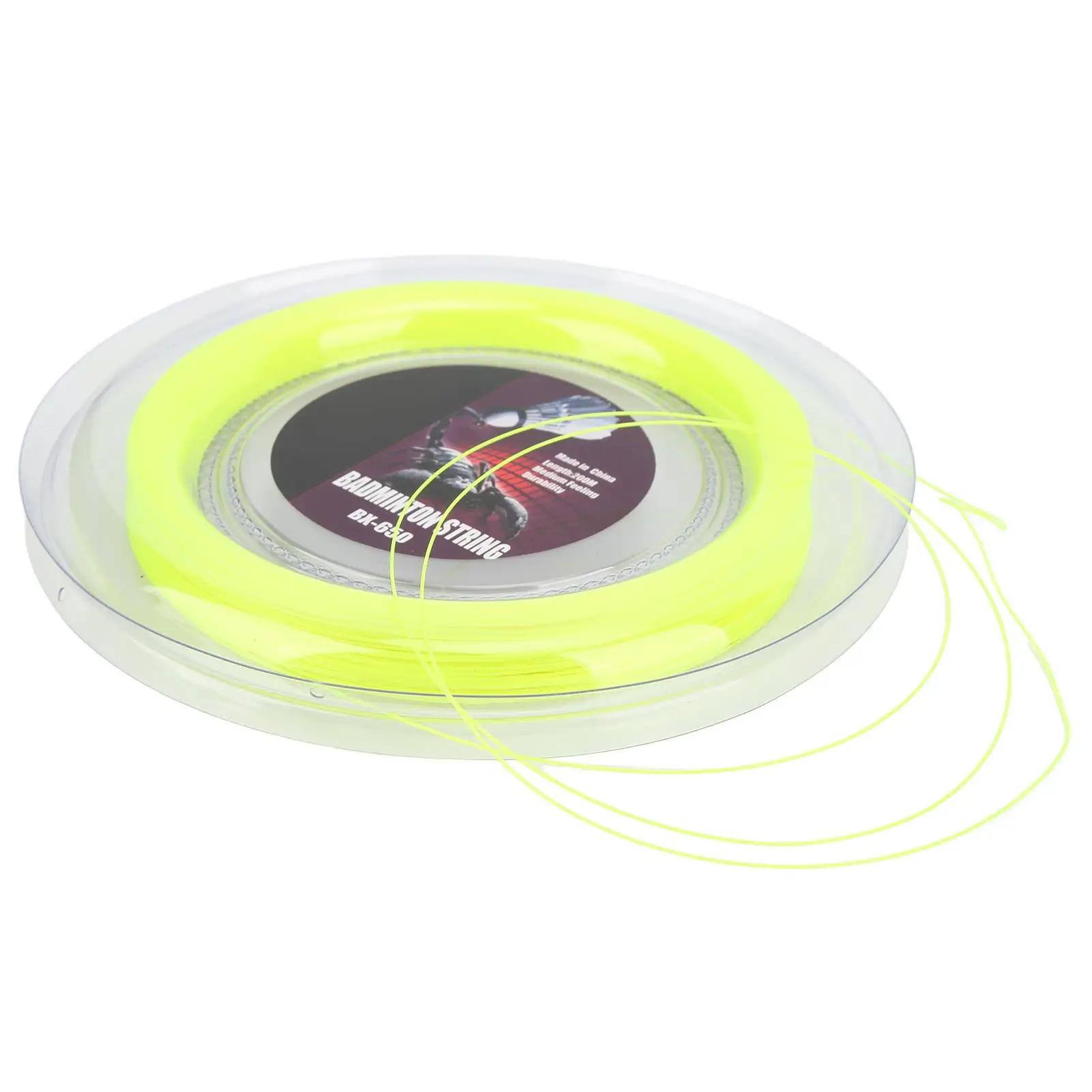 0.72mm Badminton Racket String Reel 200m - Fluorescent Yellow for Daily Training