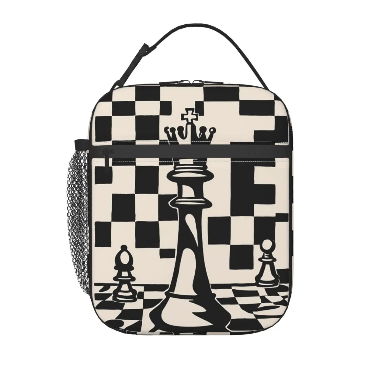 Chess Pieces On Board Insulated Lunch Bag for Women Office Cooler Thermal Food Box Tote Leakproof Lunch Boxes Container