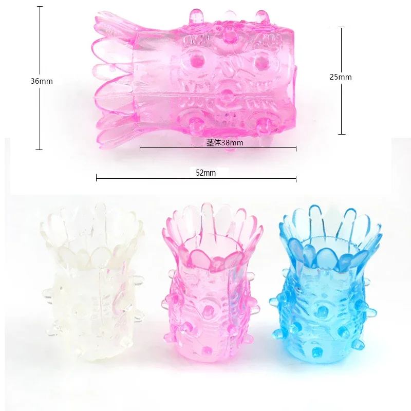 Penis Ring Sleeve Crystal Cock Ring Reusable Condom Delay Ejaculation Sex Toys for Men Male Lock Cockring Intimate Goods