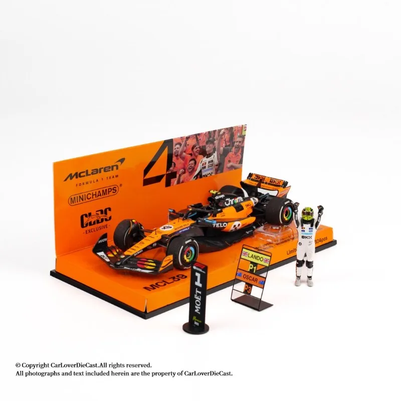 [In Stock] MINICHAMPS 1:43 McLaren MCL39 Lando Norris 2025 Monaco GP Resin Model Car with Driver Figure