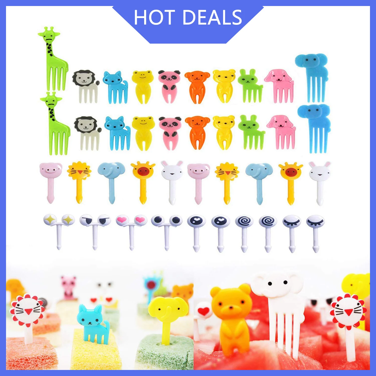 

Food Grade Plastic Cake Forks Lot, Mini Cartoon Kids Cake Fruit Toothpick, Bento Lunch Accessories, Party Decor