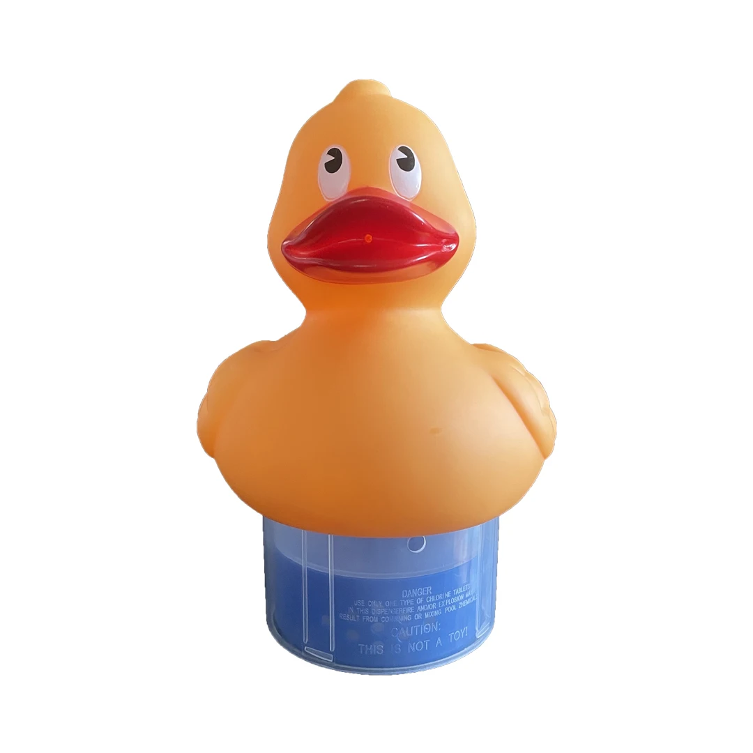 Floating Pool Chlorine Dispenser (Yellow Duck), Fits 1 and 3 Inch Tablets for Large and Small Pools, Hot Tub, Spa