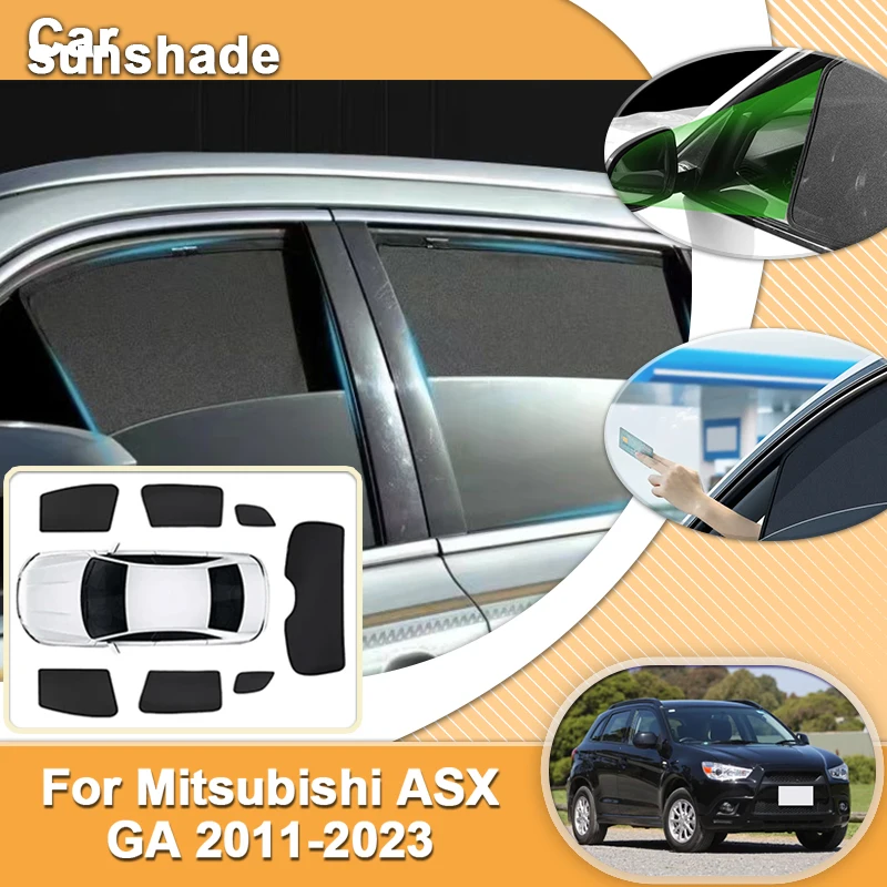 

For Mitsubishi ASX GA RVR Outlander Sport 2012-2023 Car Magnetic Sunshade Windshield Curtain Side Window Sun Shade Accessories