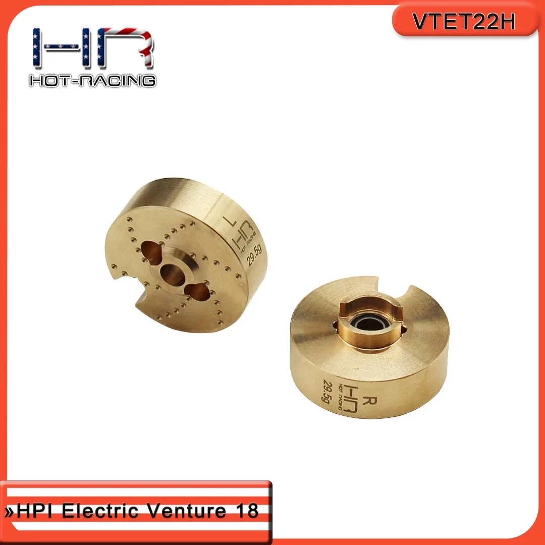 HR HPI Venture 1/18 Brass Rear Axle Weights (Pair), 29.5g Per Piece