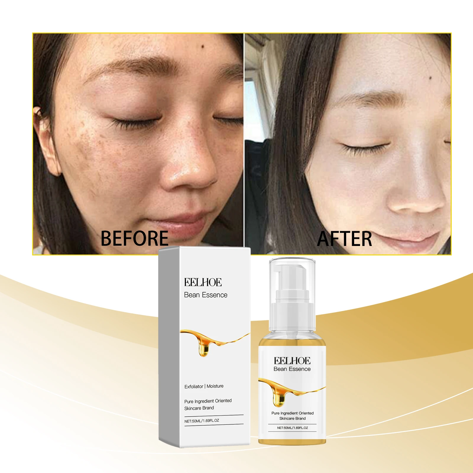 

EELHOE Отшелушивающая эссенция для лица Нежное увлажнение лица Устойчивает свободные радикалы и задерживает знаки старения кожи