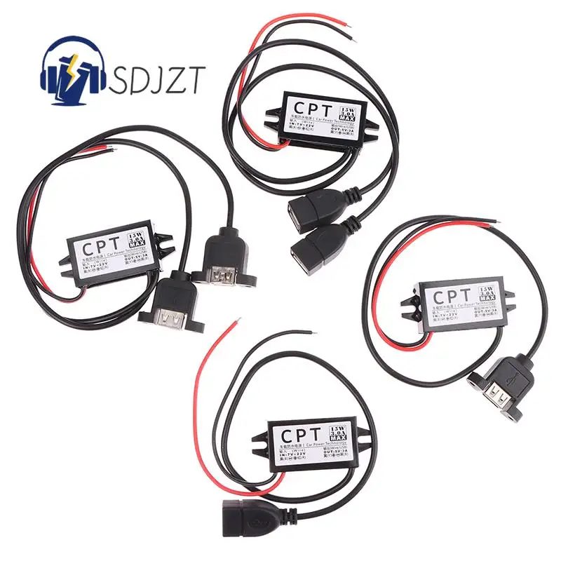 12V To 5V DC-DC Step Down Buck Converter Power Supply Module For Car Male Female USB Adapter Mini USB Adapter