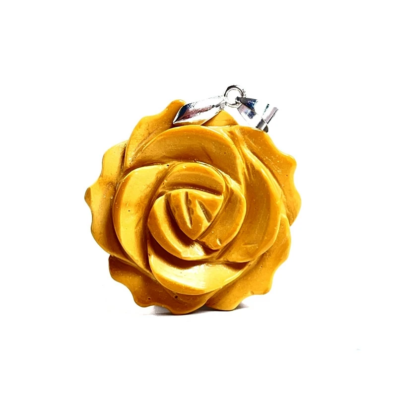 Neuer 35MM Kristall-Geschnitzter Einseitiger Rosen-Anhänger Tigerauge Lapislazuli Amazonit Symbolisches Paar-Liebes-Romantik-Schmuckgeschenk – Detail 13
