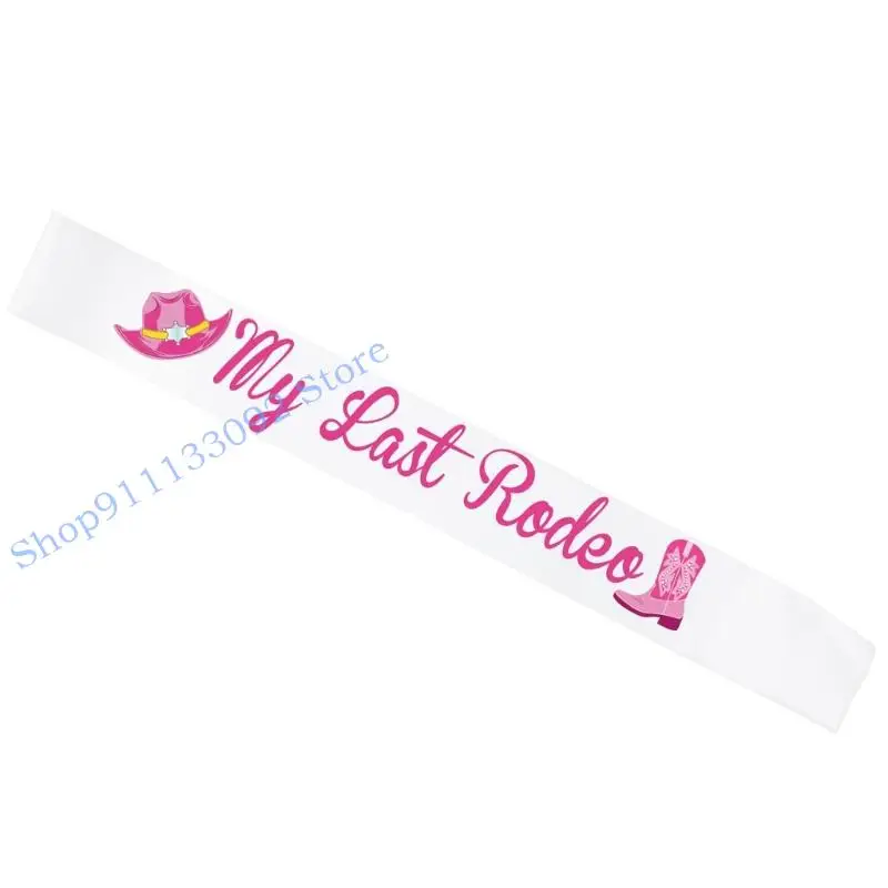 وشاح بشريط من الساتان H9ED مع حروف وردية للاحتفال بأعياد الميلاد #2