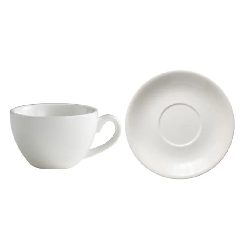 European Style 220Ml Coffee Cup Minimalist Design Solid Color With Base Couple Mug Tea Cup Latte