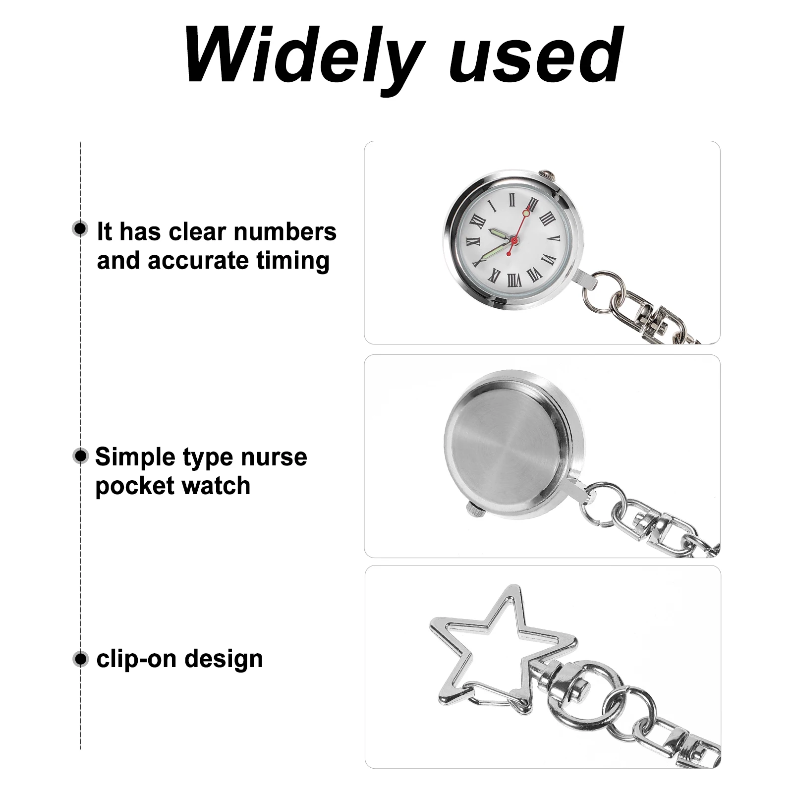 

Nurse Pocket Watch Nurses Pin Watches Hanging Nursing Medical for Women Fob Student