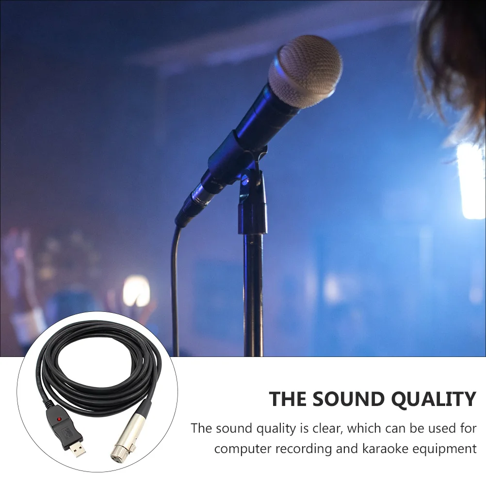 

3-Meter To Xlr Mic Converter Cable Professional Audio Adapter For Microphone Male To Xlr Female