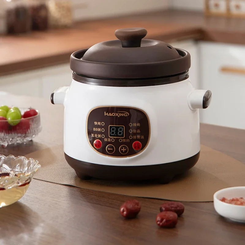 

Electric stew pot Soup Automatic household plug-in casserole Ceramic purple sand stew cup Special complementary food pot