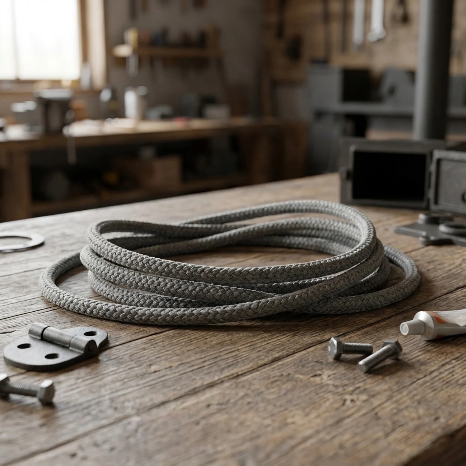 Black Furnace/fire Rope Wood Burning Furnace Long Wood Burner Door Seal Home Improvement Hardware Parts For Home