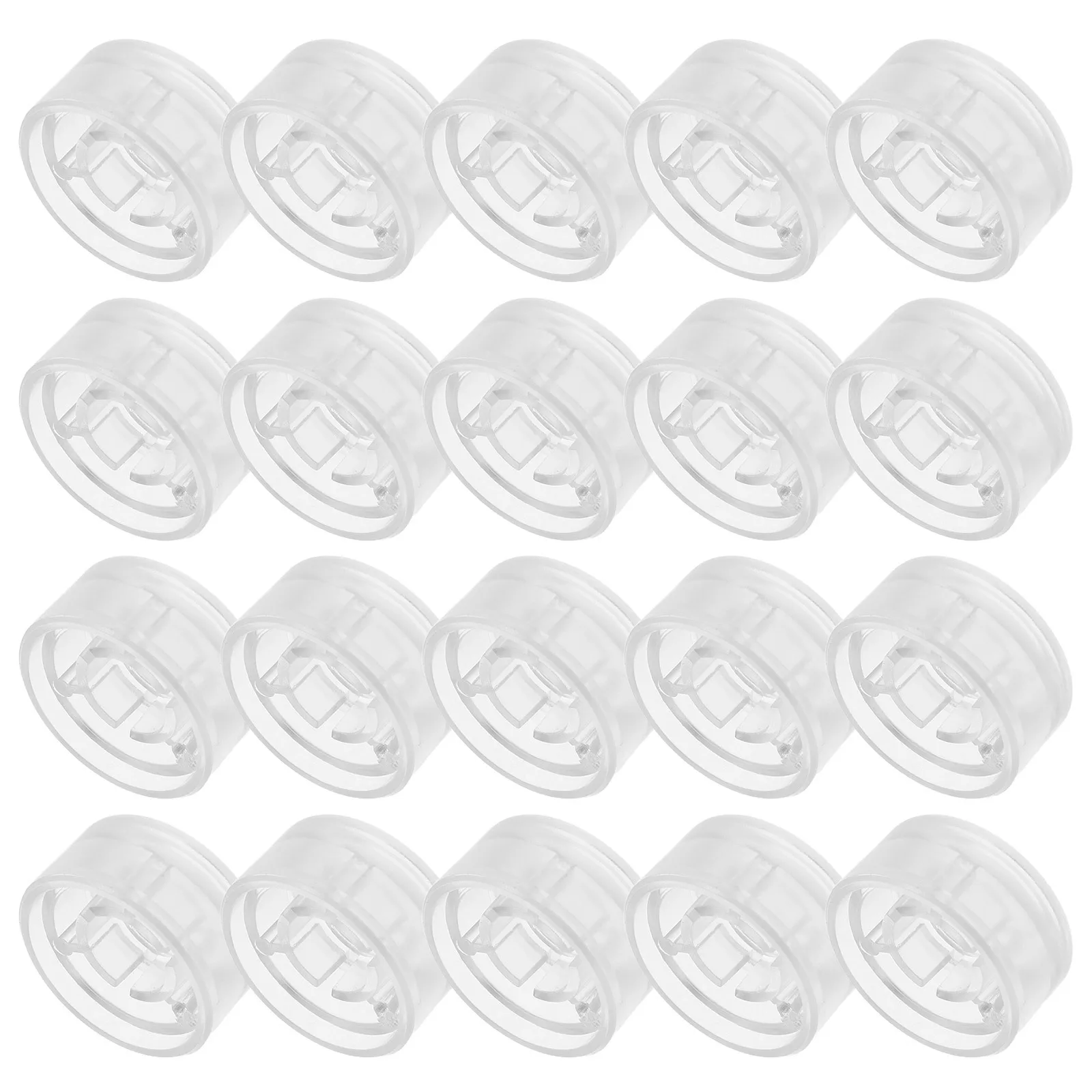 20Pcs Guitar Pedal Footswitch Cap Transparent Durable Protective Covers for Guitar Effect Pedal Buttons Footswitch Cap