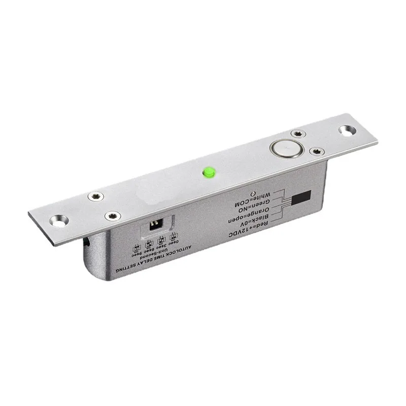 Fechadura de parafuso solenóide elétrico 12V para sistema de controle de acesso de portão Sistema de entrada de porta Fail Safe NC Bolt Lock