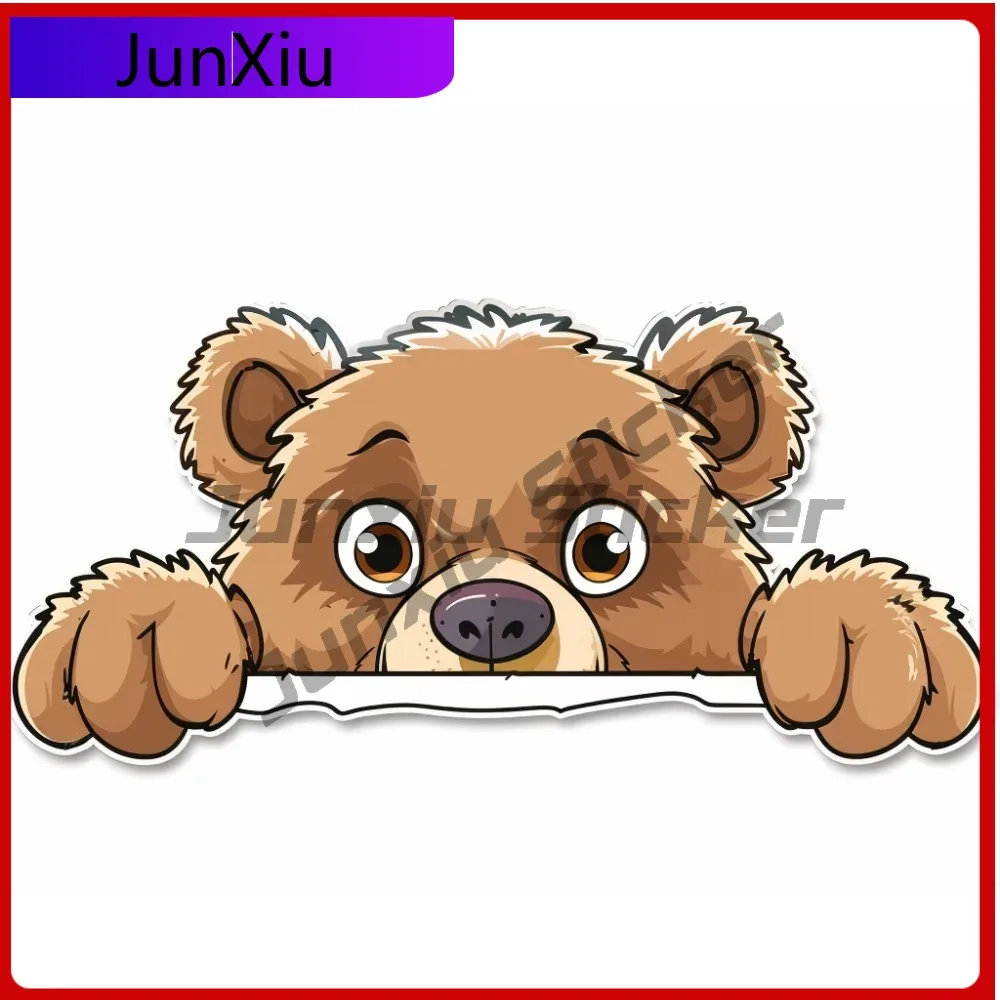 

Peeking Bear for Cars Retro Car Laptop Window Bumper Waterproof Vinyl Decal Gift Retro Funny Unique Cool Cute Cute Cute Cool