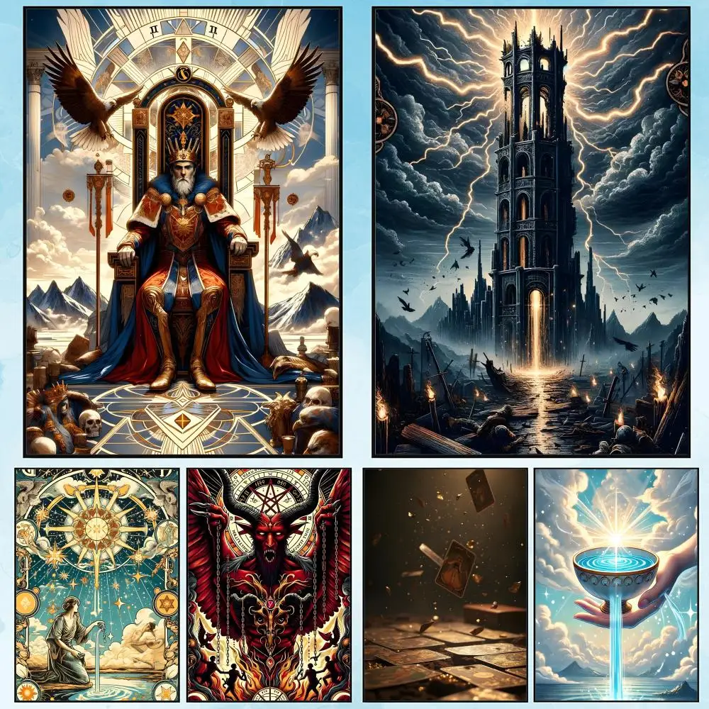 Постер с картами Таро, водонепроницаемый и долговечный