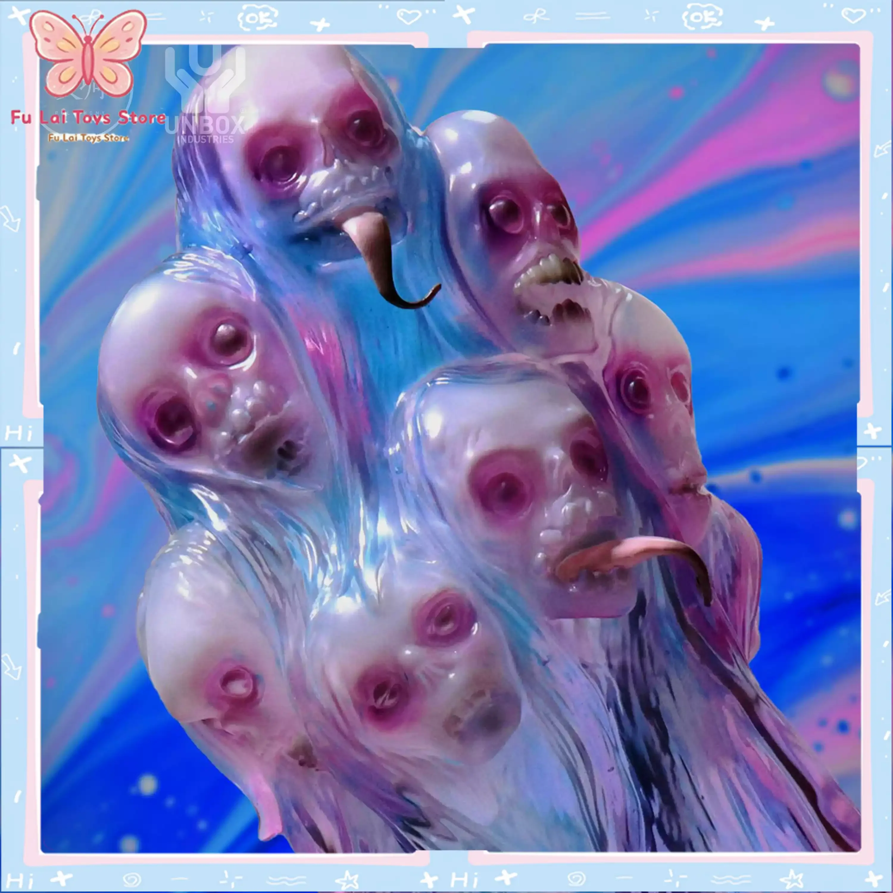 Original Limited Edition Art Toy By John Kenn Made of Vinyl Material, Clear Transparent Version Exquisite Modeling Collection