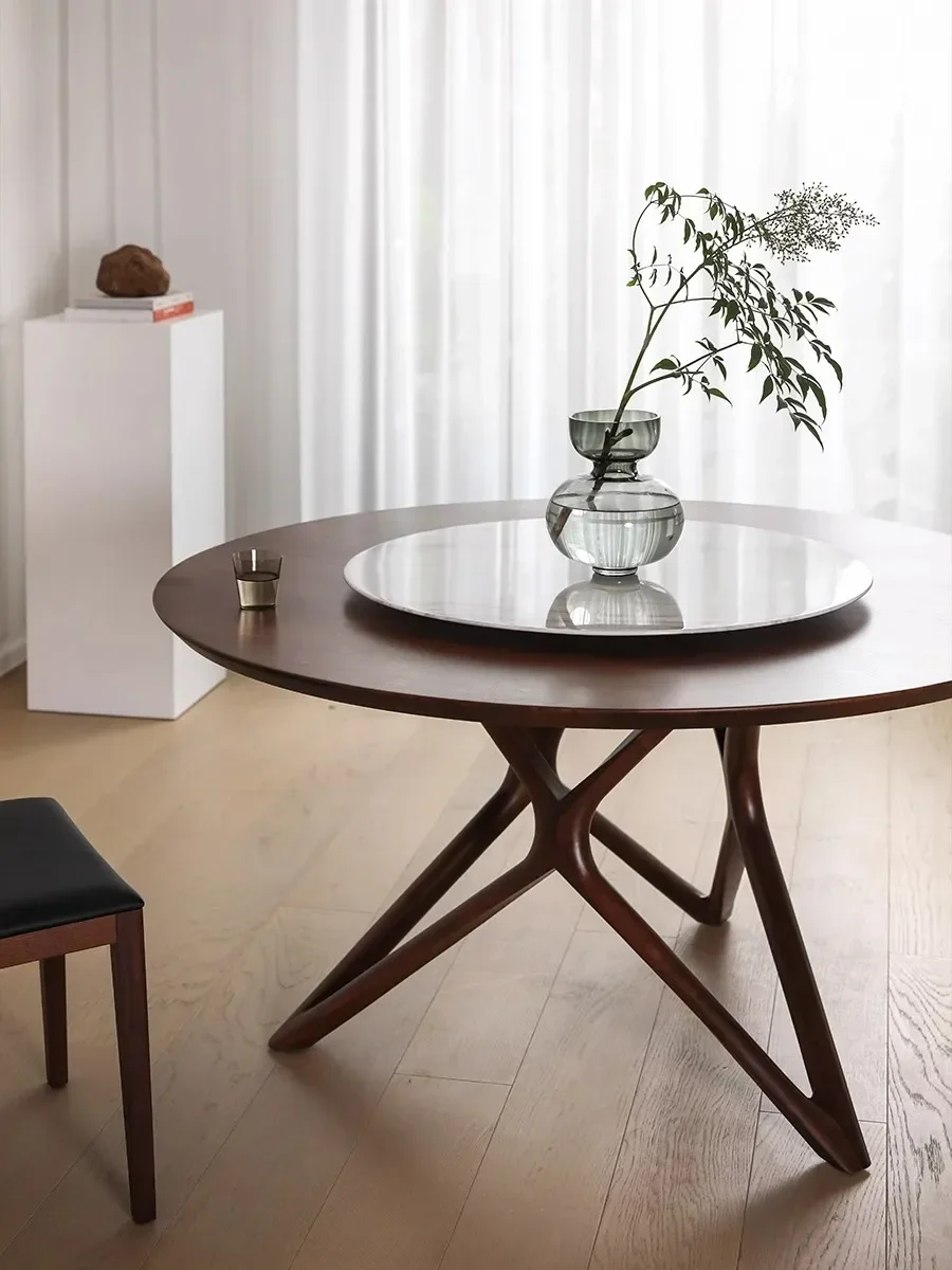 Vintage Morenburg Black Walnut Round Dining Table