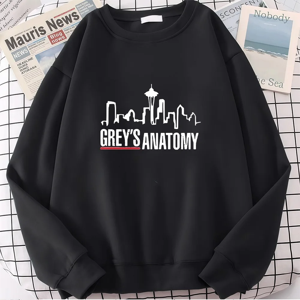 

Толстовка с анатомией Grey's Grey Sloan Memorial Hospital Толстовки Женские пуловеры с длинными рукавами Повседневные топы Толстовка в стиле ТВ-шоу
